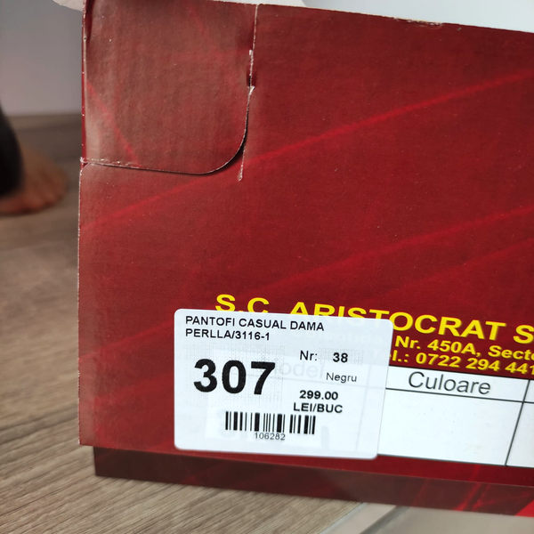 PANTOFI CASUAL DAMA PERLLA 3116-1 NEGRI LAC - imagine 4