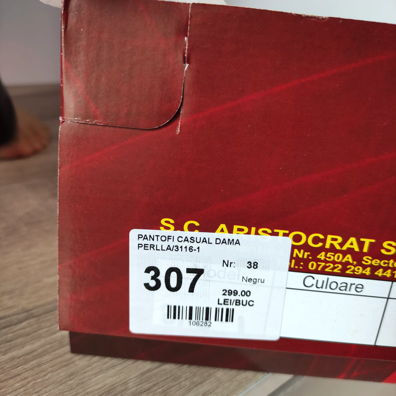 PANTOFI CASUAL DAMA PERLLA 3116-1 NEGRI LAC - imagine 4