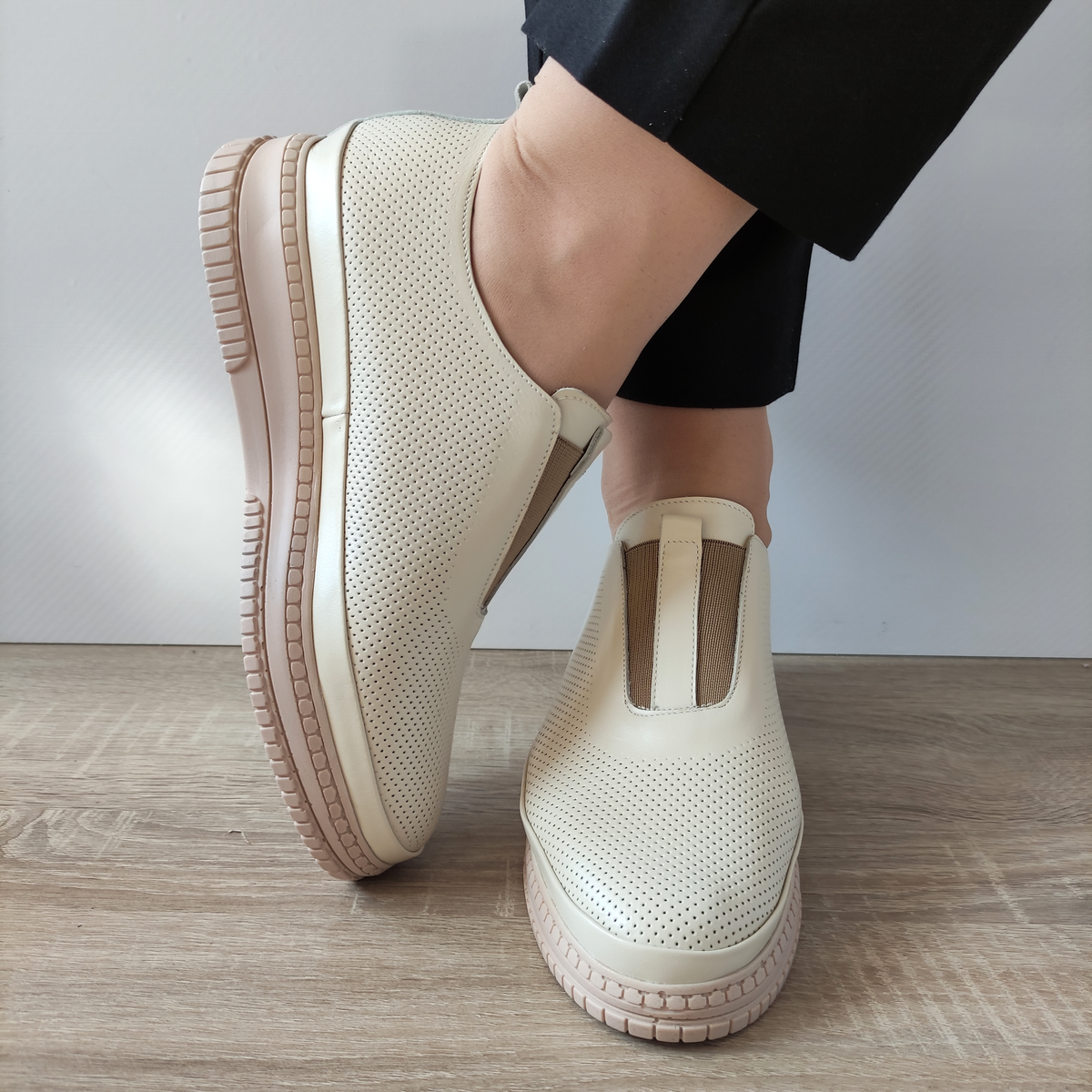 PANTOFI CASUAL DAMA PERLLA 3260-3 BEJ - imagine 5
