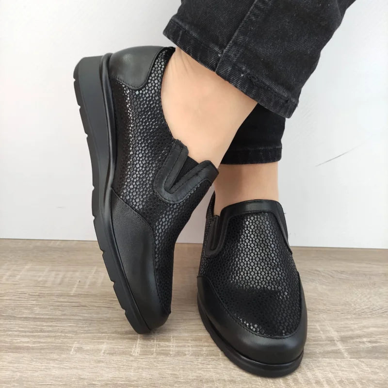 PANTOFI CASUAL DAMA PITILLOS 10011 NEGRI - imagine 5