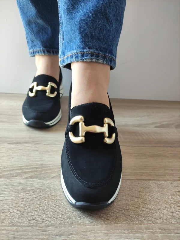 PANTOFI CASUAL DAMA REMONTE D0T12-02 NEGRI VELUR