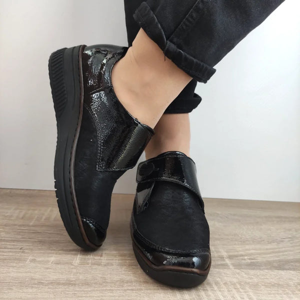PANTOFI CASUAL DAMA RIEKER 487C0-00 NEGRI - imagine 5