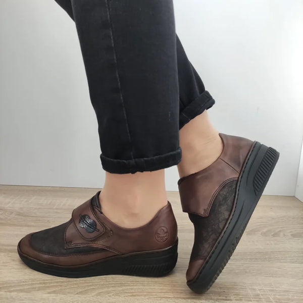 PANTOFI CASUAL DAMA RIEKER 487C0-25 MARO - imagine 5