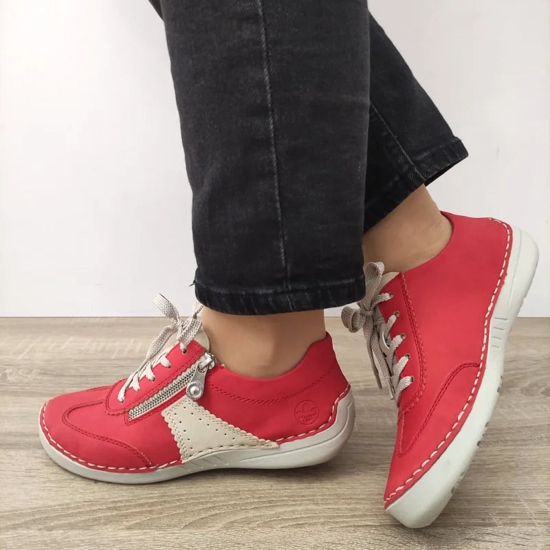 PANTOFI CASUAL DAMA RIEKER 52521-33 ROSII - imagine 5