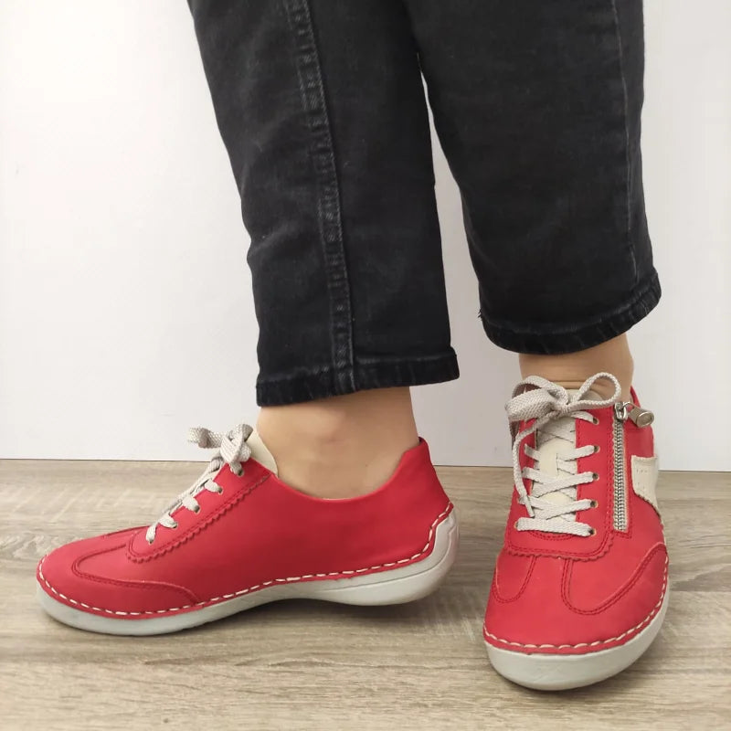 PANTOFI CASUAL DAMA RIEKER 52521-33 ROSII - imagine 2