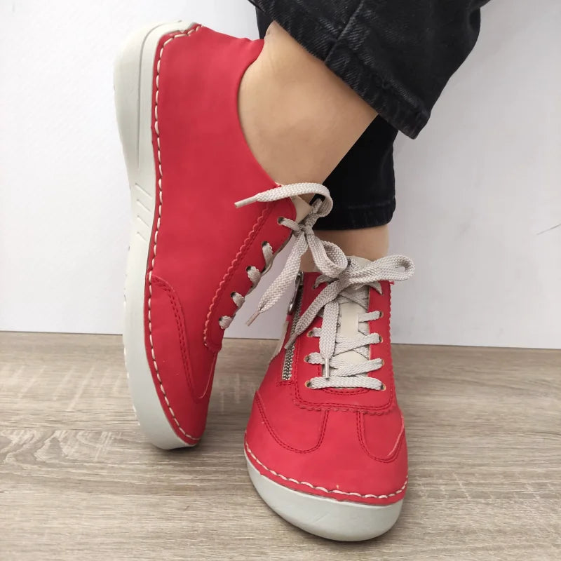 PANTOFI CASUAL DAMA RIEKER 52521-33 ROSII - imagine 4
