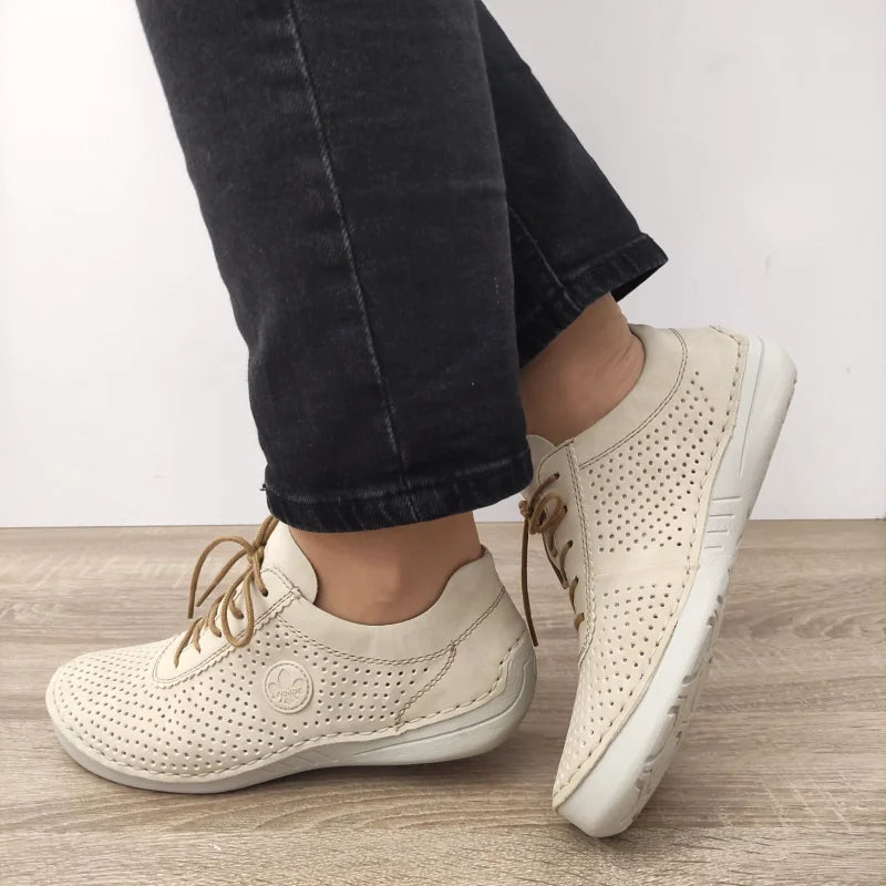 PANTOFI CASUAL DAMA RIEKER 52546-60 BEJ - imagine 2