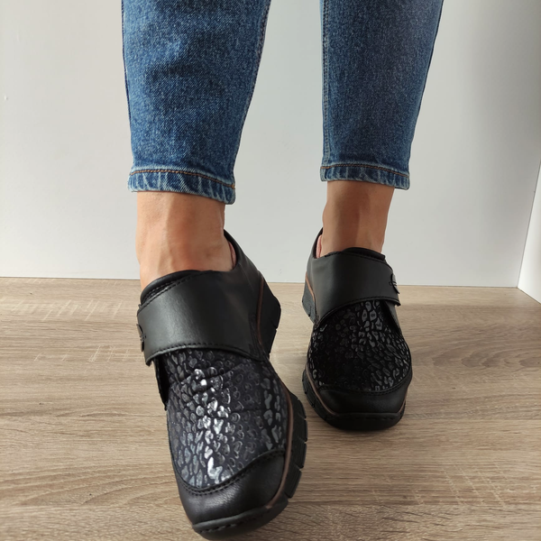 PANTOFI CASUAL DAMA RIEKER 537C0-00 NEGRI - imagine 5