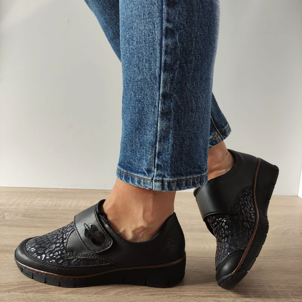 PANTOFI CASUAL DAMA RIEKER 537C0-00 NEGRI - imagine 2