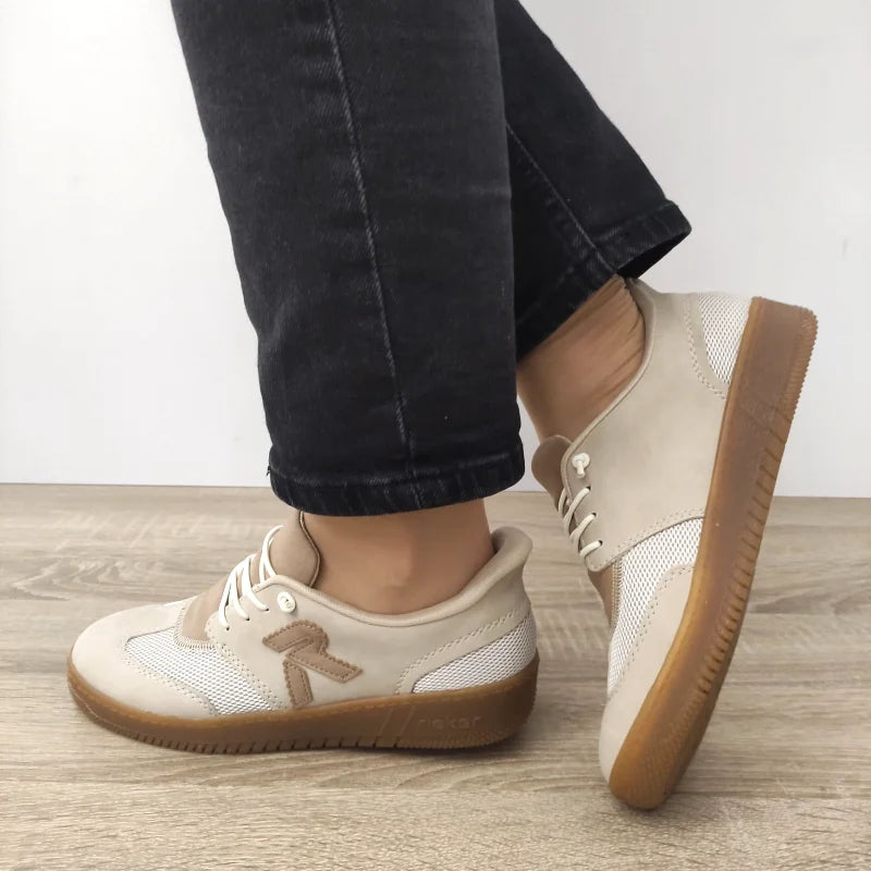 PANTOFI CASUAL DAMA RIEKER M5551-62 BEJ - imagine 2