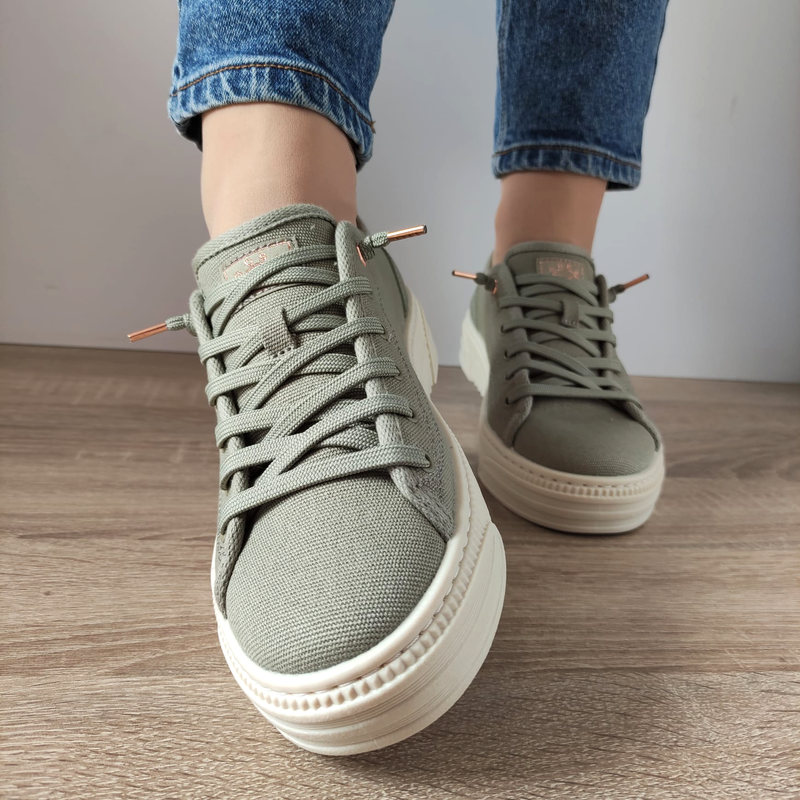 PANTOFI CASUAL DAMA SKECHERS 114640 OLV - imagine 4
