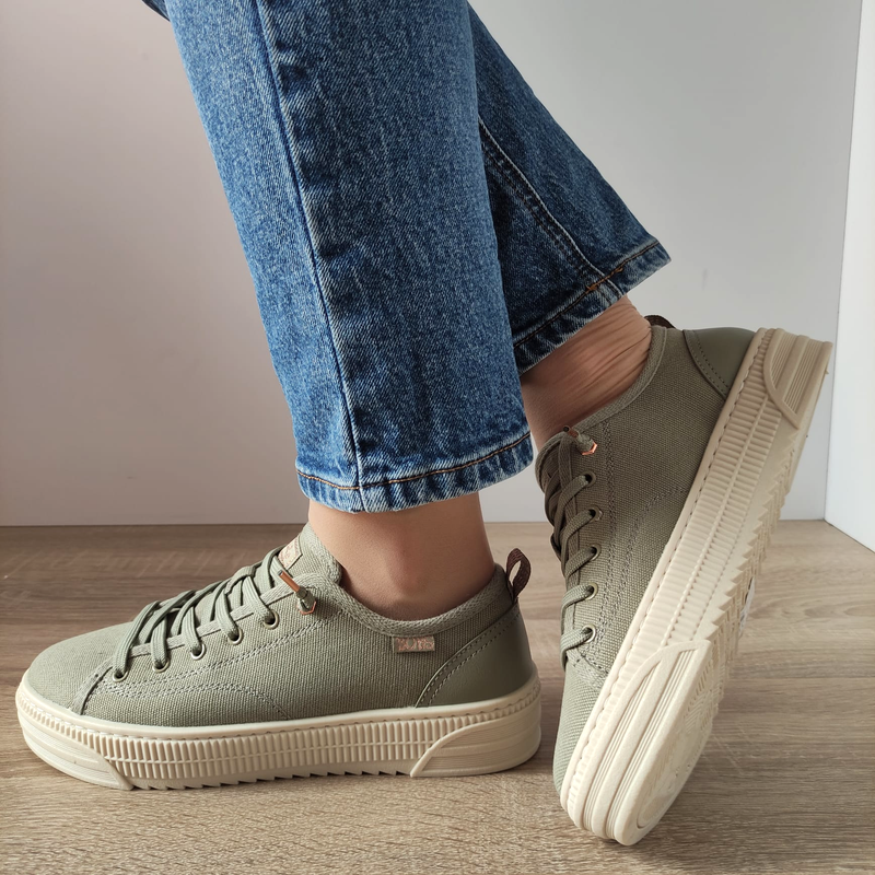 PANTOFI CASUAL DAMA SKECHERS 114640 OLV - imagine 5