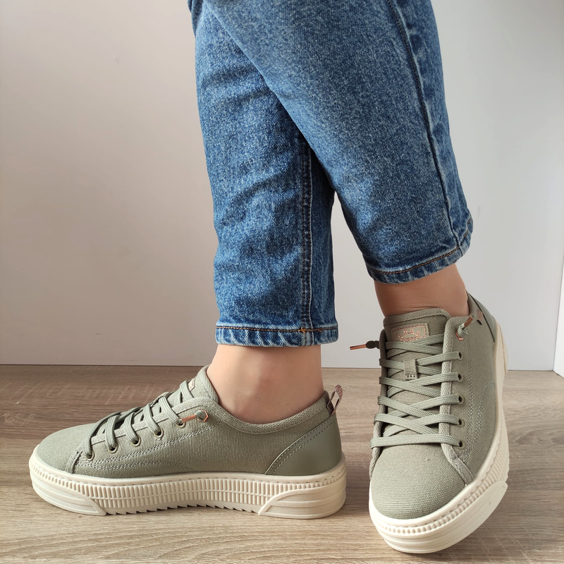 PANTOFI CASUAL DAMA SKECHERS 114640 OLV - imagine 2