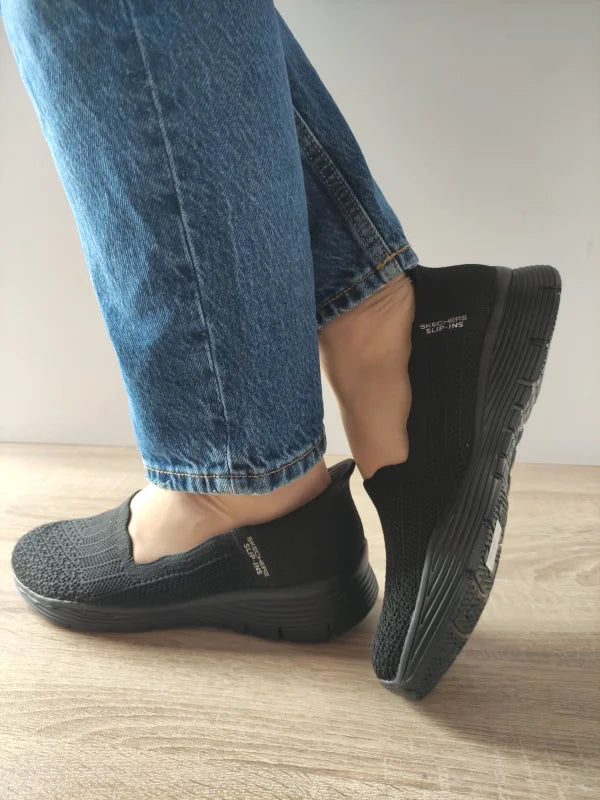 PANTOFI CASUAL DAMA SKECHERS 158980 BBK - imagine 3