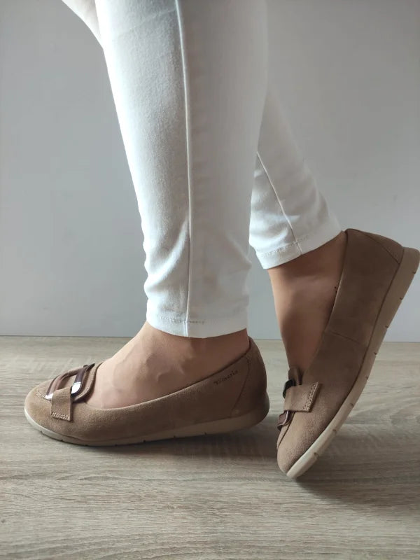 PANTOFI CASUAL DAMA TAMARIS 22170-45 BEJ VELUR