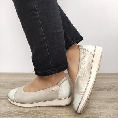 PANTOFI CASUAL DAMA TAMARIS 82200-44 BEJ CU AURIU