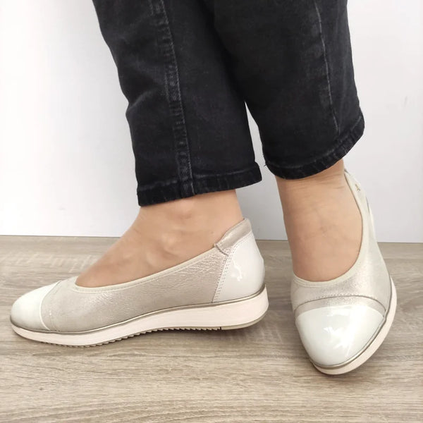 PANTOFI CASUAL DAMA TAMARIS 82200-44 BEJ CU AURIU - imagine 3