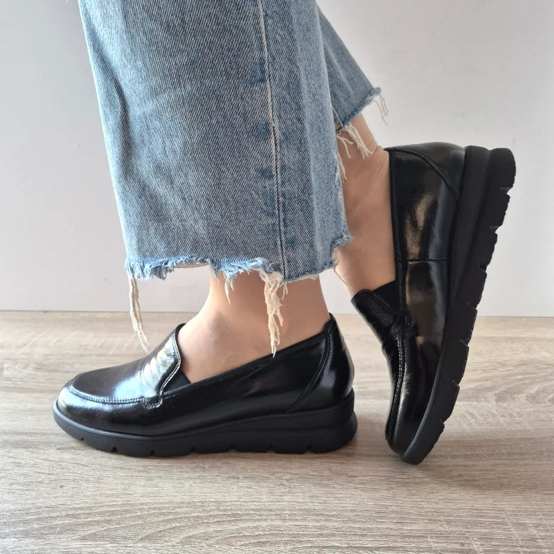 PANTOFI CASUAL DAMA WALDLAUFER 902501 NEGRI LAC - imagine 4