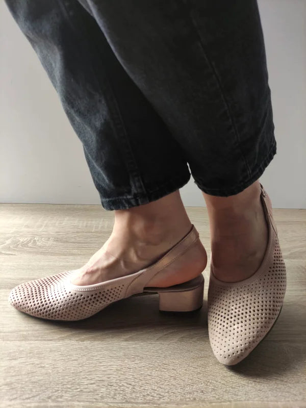 PANTOFI CASUAL DECUPATI DAMA RIEKER 47066-31 ROZ METALIC - imagine 5