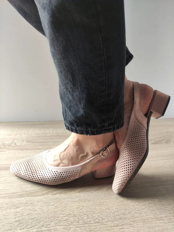 PANTOFI CASUAL DECUPATI DAMA RIEKER 47066-31 ROZ METALIC