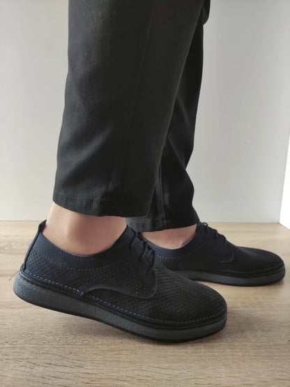 PANTOFI CASUAL PERFORATI BARBATI GORETTI B69-321 BLEUMARIN