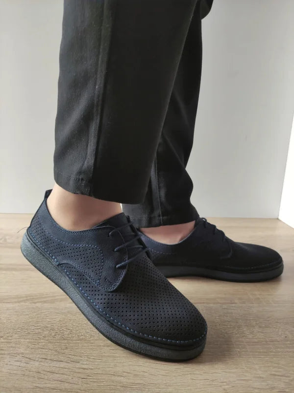 PANTOFI CASUAL PERFORATI BARBATI GORETTI B69-321 BLEUMARIN