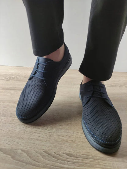 PANTOFI CASUAL PERFORATI BARBATI GORETTI B69-321 BLEUMARIN