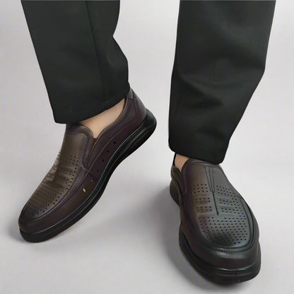 PANTOFI CASUAL PERFORATI BARBATI MELS 19156 MARO COFFEE