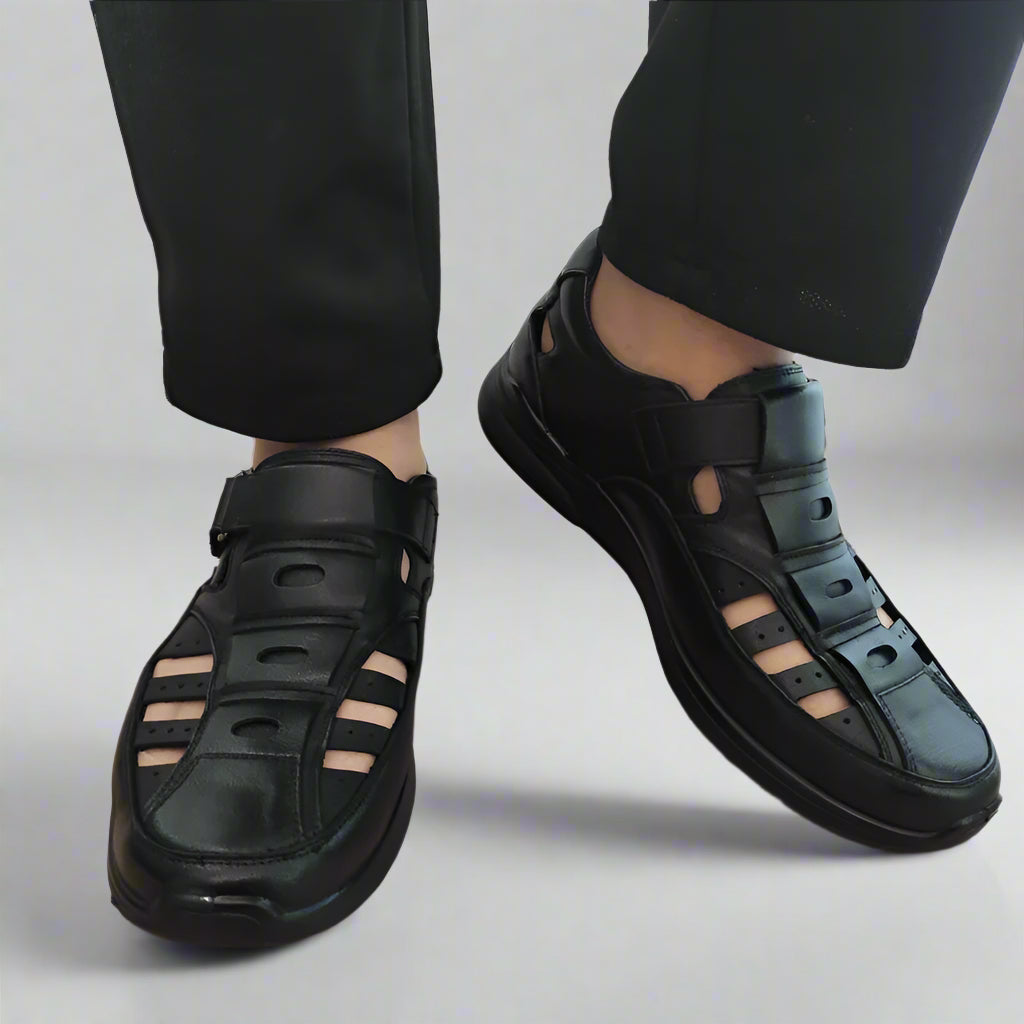 PANTOFI CASUAL PERFORATI BARBATI MELS 232704 NEGRI - imagine 3