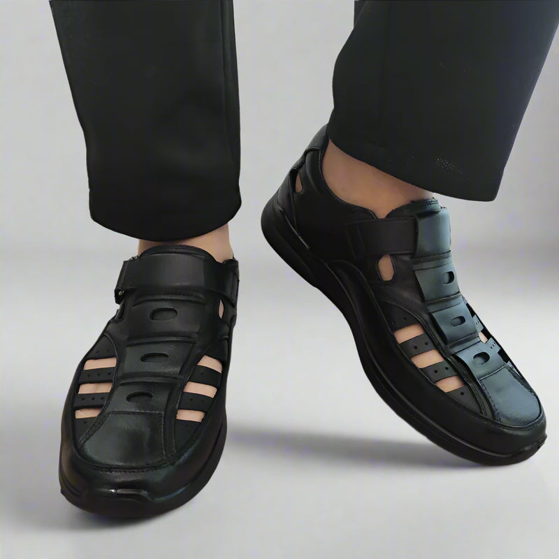 PANTOFI CASUAL PERFORATI BARBATI MELS 232704 NEGRI - imagine 3