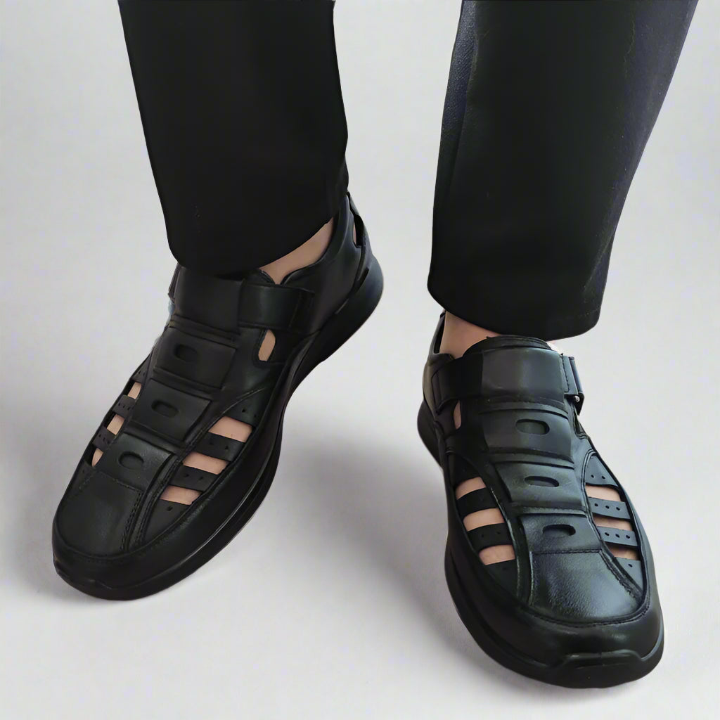 PANTOFI CASUAL PERFORATI BARBATI MELS 232704 NEGRI - imagine 4