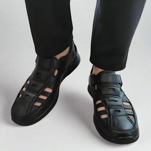 PANTOFI CASUAL PERFORATI BARBATI MELS 232704 NEGRI - imagine 4