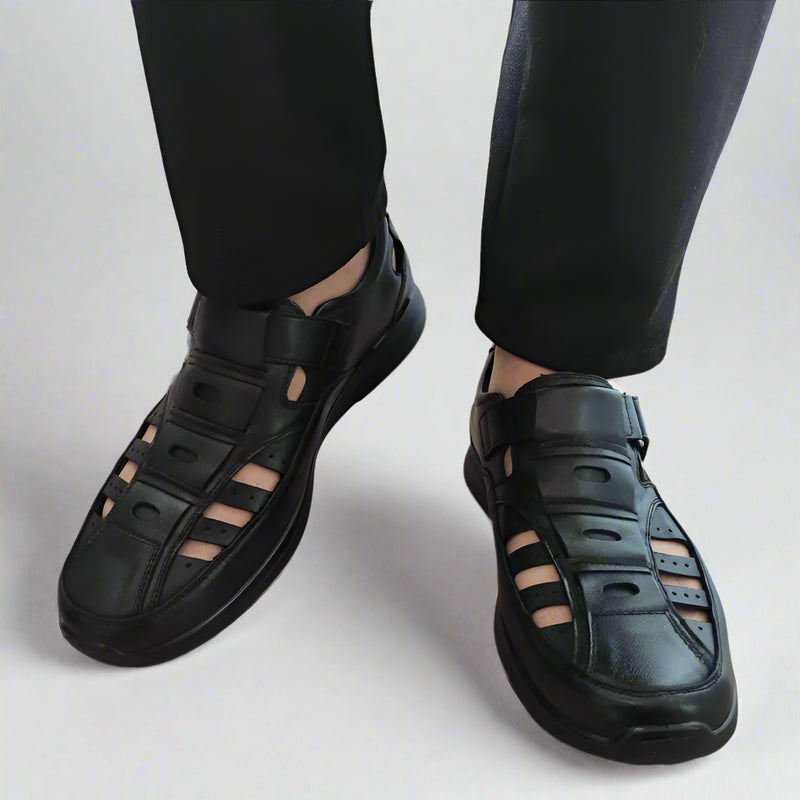 PANTOFI CASUAL PERFORATI BARBATI MELS 232704 NEGRI - imagine 4