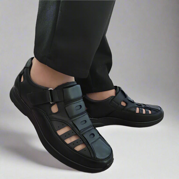 PANTOFI CASUAL PERFORATI BARBATI MELS 232704 NEGRI - imagine 5