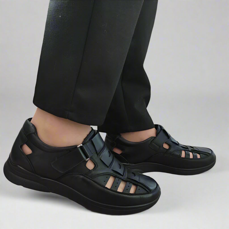 PANTOFI CASUAL PERFORATI BARBATI MELS 232704 NEGRI - imagine 2