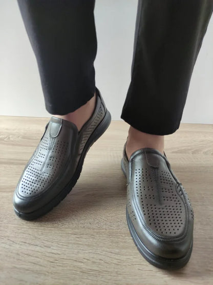 PANTOFI CASUAL PERFORATI BARBATI MELS 808-L8225 GREY