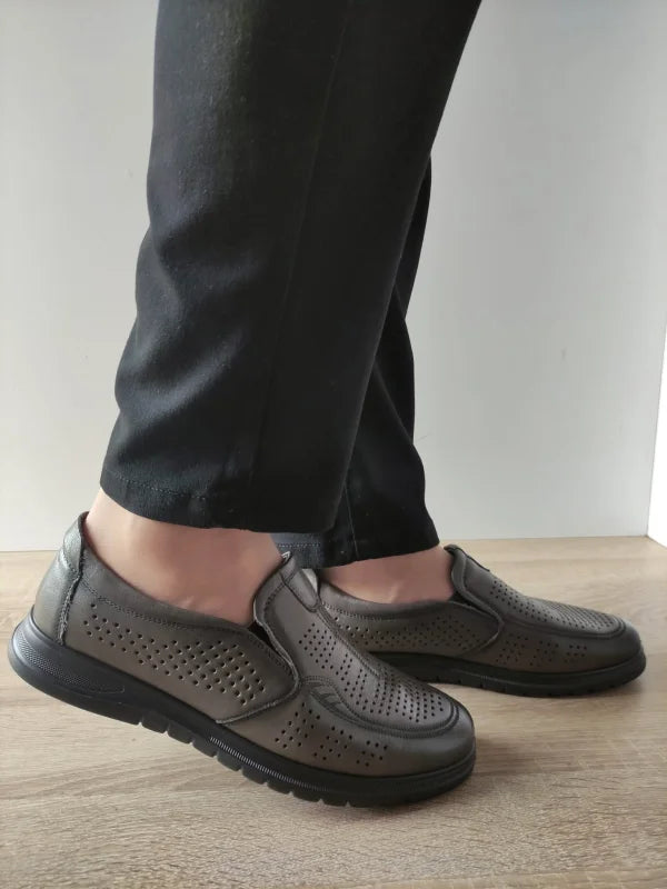 PANTOFI CASUAL PERFORATI BARBATI MELS 808-L8225 GREY