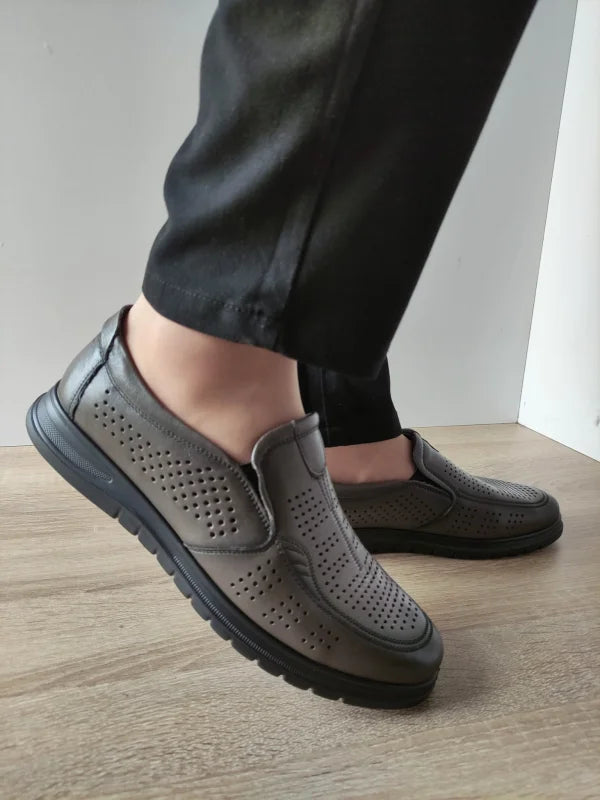 PANTOFI CASUAL PERFORATI BARBATI MELS 808-L8225 GREY