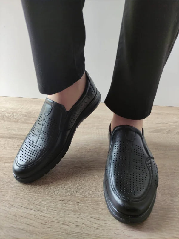 PANTOFI CASUAL PERFORATI BARBATI MELS 808-L8225 NEGRI