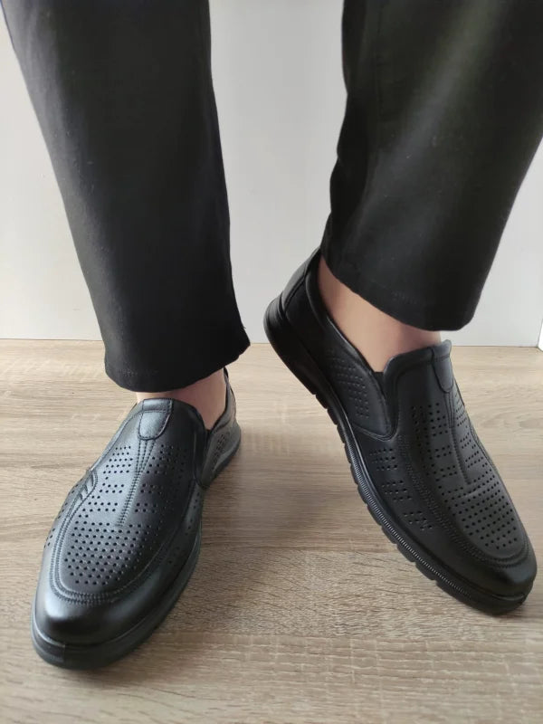 PANTOFI CASUAL PERFORATI BARBATI MELS 808-L8225 NEGRI