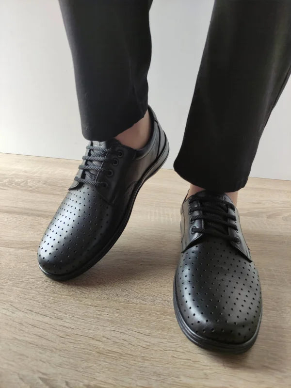 PANTOFI CASUAL PERFORATI BARBATI OTTER 147 01-N NEGRI