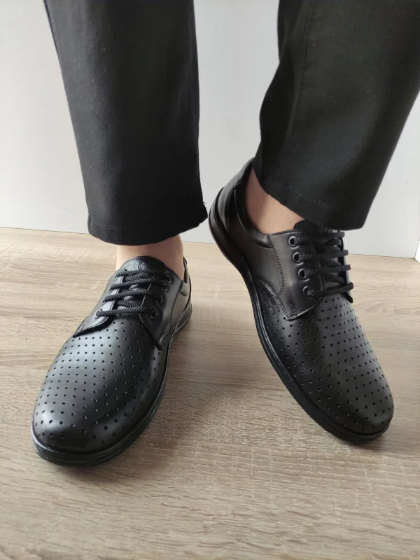 PANTOFI CASUAL PERFORATI BARBATI OTTER 147 01-N NEGRI