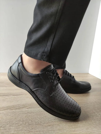 PANTOFI CASUAL PERFORATI BARBATI OTTER 147 01-N NEGRI