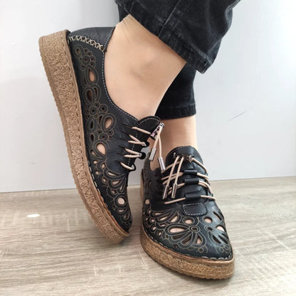 PANTOFI CASUAL PERFORATI DAMA 7154-1 NEGRI