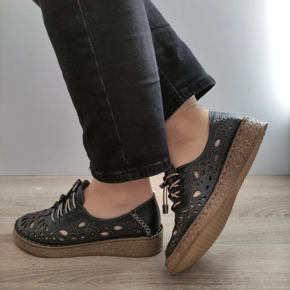 PANTOFI CASUAL PERFORATI DAMA 7154-1 NEGRI