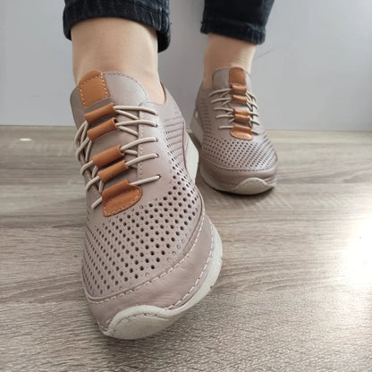 PANTOFI CASUAL PERFORATI DAMA DOGATI 24058 BEJ VIZION
