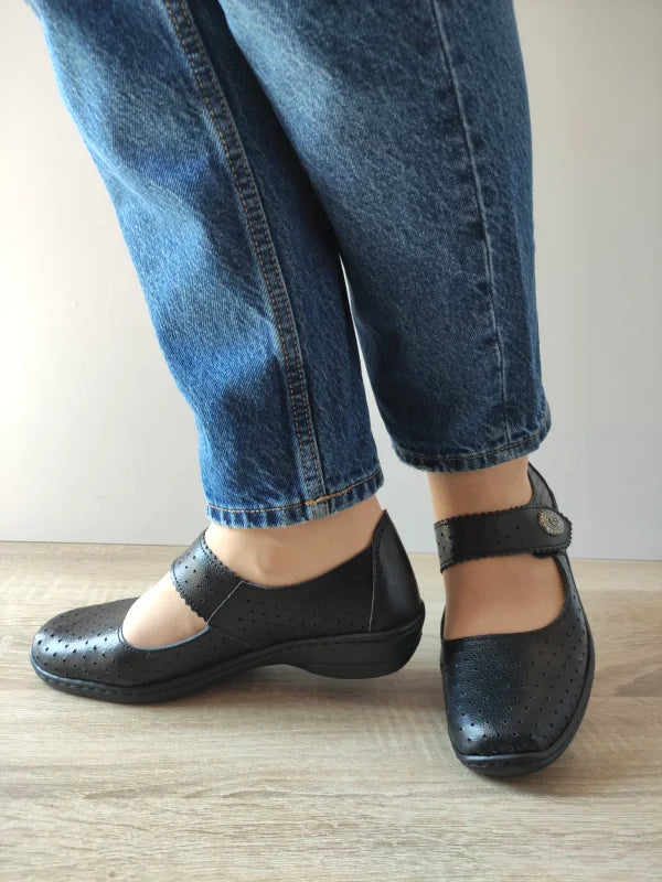 PANTOFI CASUAL PERFORATI DAMA MARIA CONTI 739904 NEGRI - imagine 2
