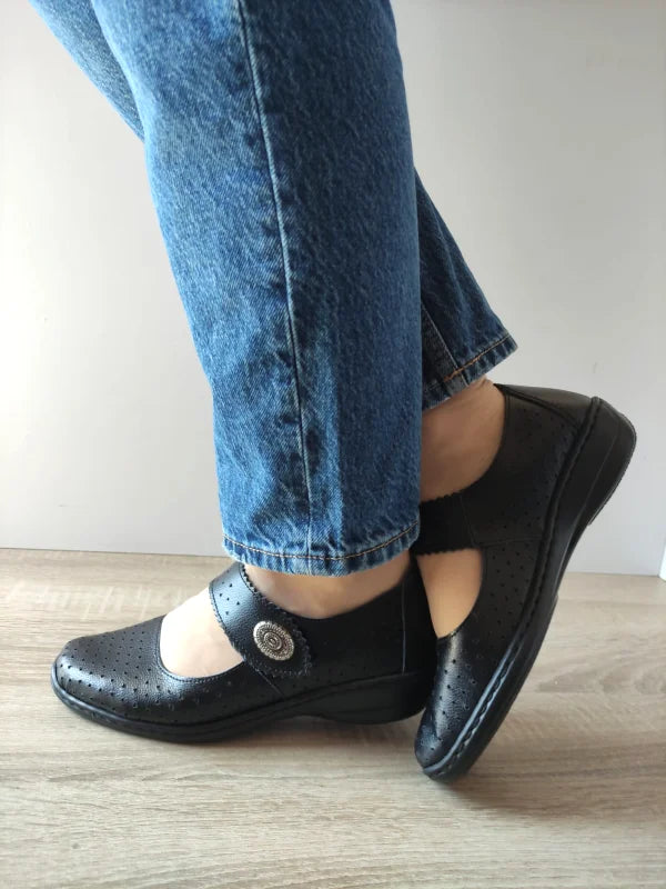 PANTOFI CASUAL PERFORATI DAMA MARIA CONTI 739904 NEGRI - imagine 3