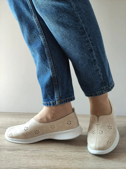 PANTOFI CASUAL PERFORATI DAMA MARIO CONTI B929734 BEJ