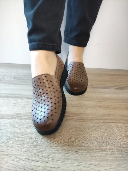 PANTOFI CASUAL PERFORATI DAMA PASS 460006C B2-N GREJ